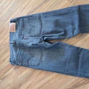 Levis Wedgie Skinny 27 Black Grey High Rise
